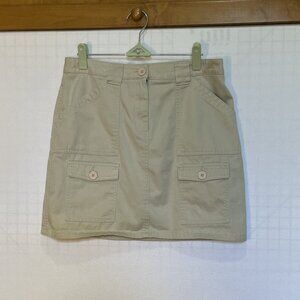 Herman Geist Mini Skirt, Light Khaki Size 6, 100% cotton & 6 pockets (JC6011)